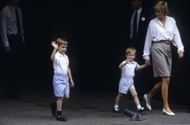 Princess Diana with Prince William and Prince Harry (Image via Getty)